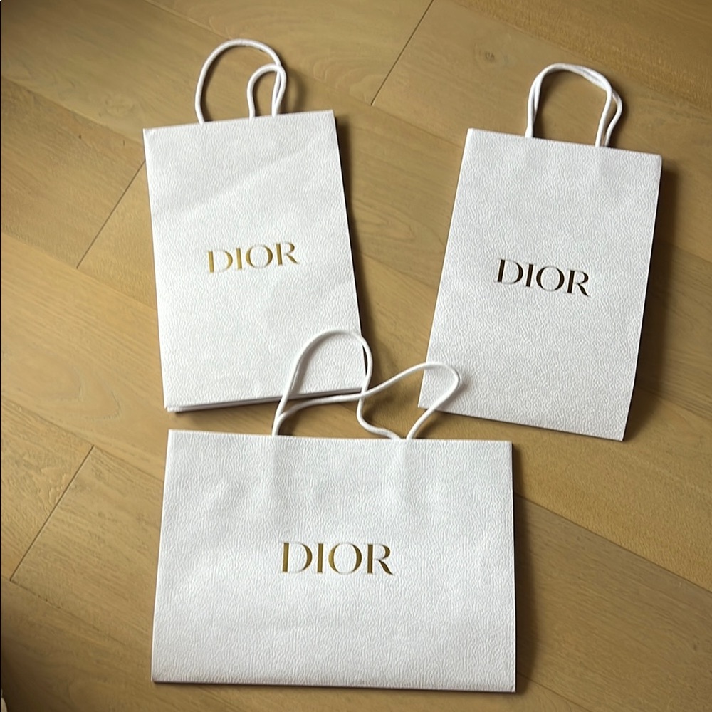 Dior Luxurious White and Gold Gift Bags
